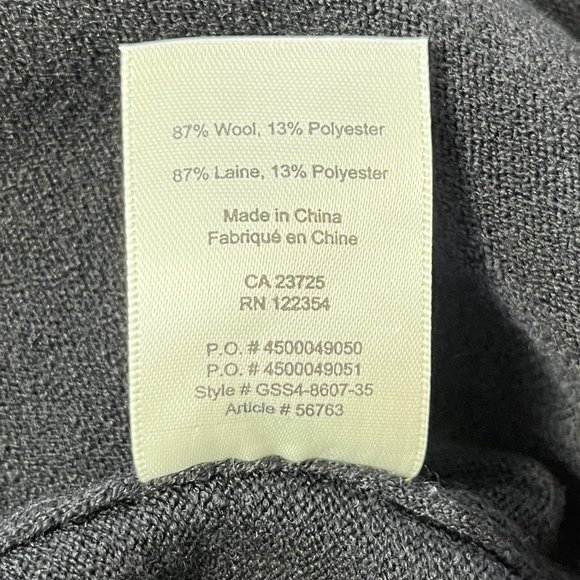 TALL Carlisle Black Wool Dress Pants, Sz 4, L33 - Picture 7 of 12